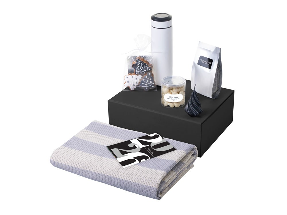 Подарочный набор «Re:Warm» с пледом, термосом и свечой (27706)