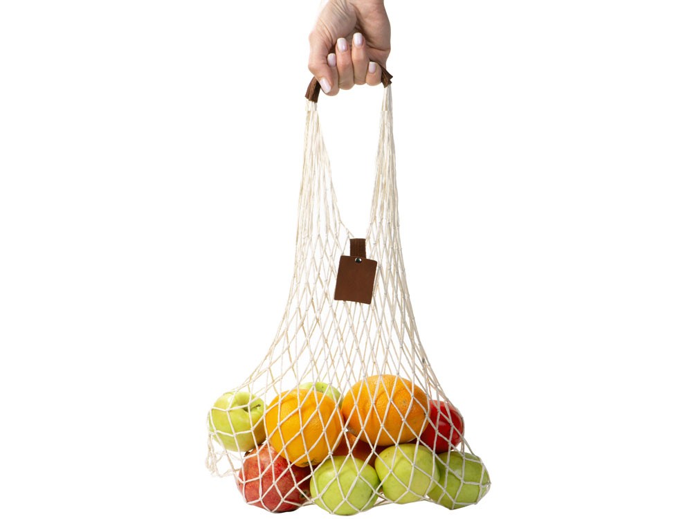 Авоська «Dream» из натурального хлопка с кожаными ручками, 15 л (29690)