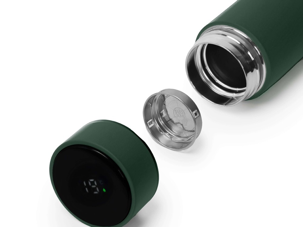 Термос FAMILY MARK LED, индикатор, soft touch (29812)