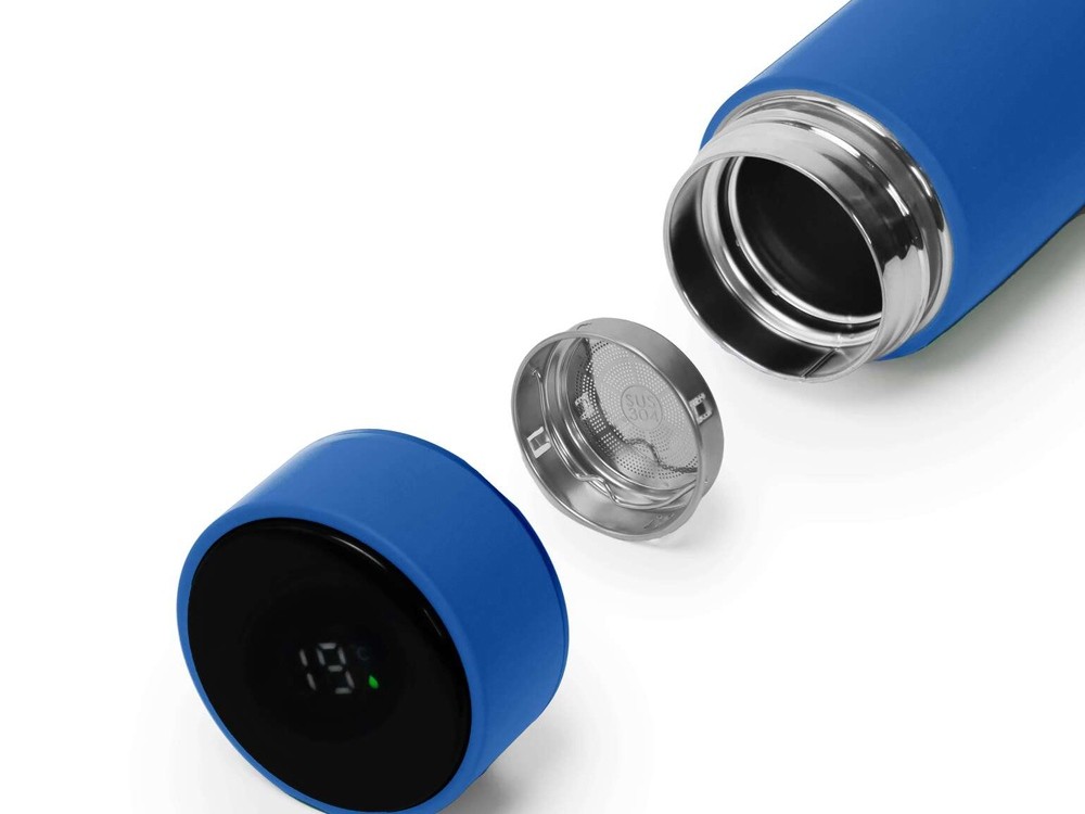 Термос FAMILY MARK LED, индикатор, soft touch (29814)