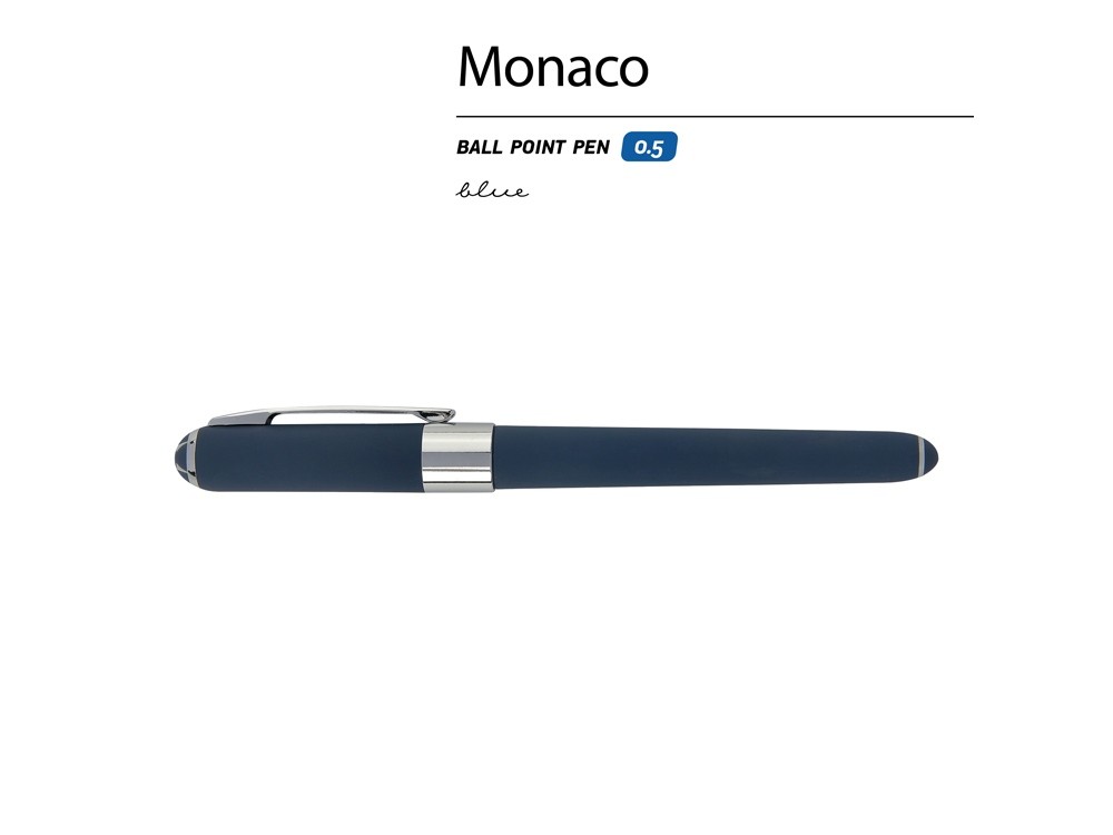 Ручка пластиковая шариковая «Monaco» софт-тач (30064)