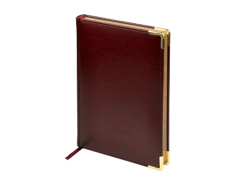 Ежедневник недатированный А5 «Sidney Nebraska» с золотым срезом и уголками (30629)