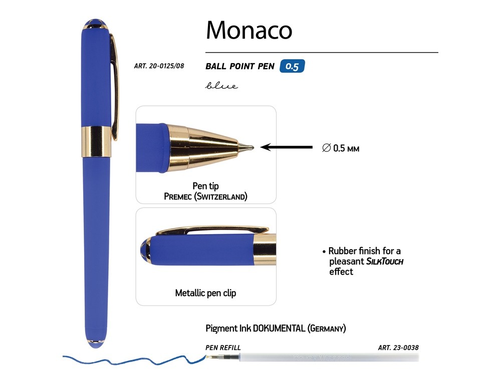 Ручка пластиковая шариковая «Monaco» (31401)