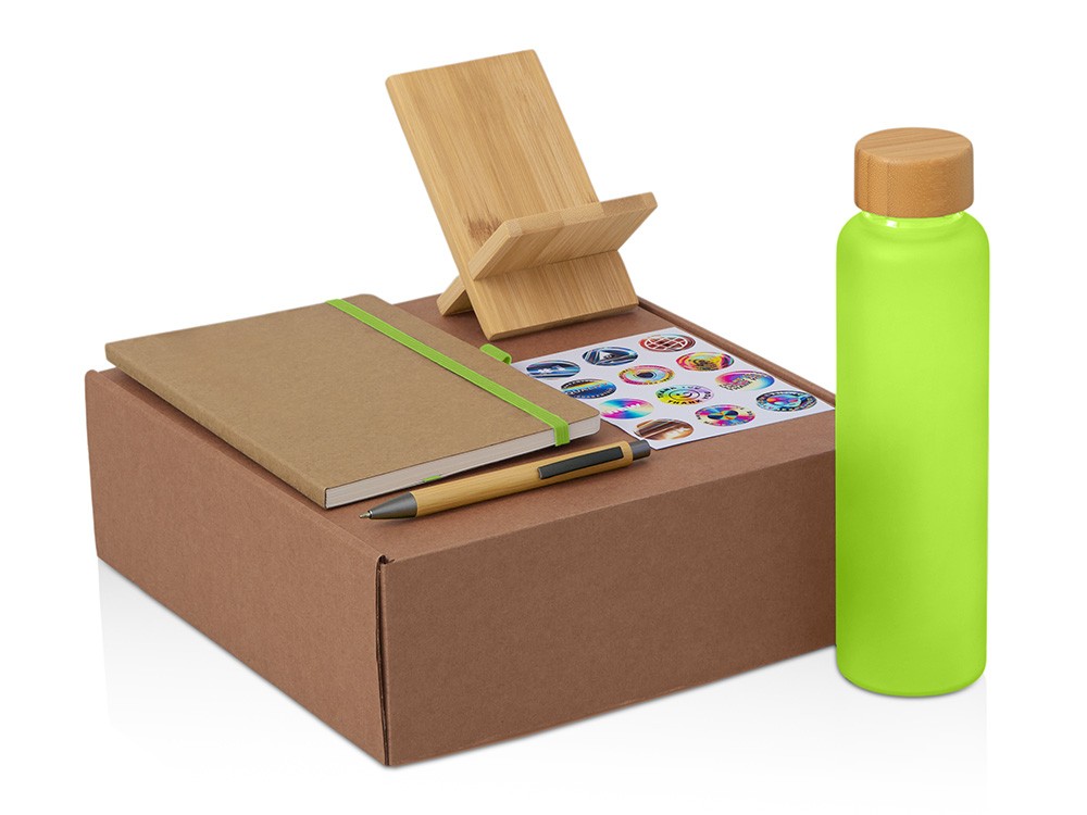 Набор «Wooden» с бутылкой, блокнотом, ручкой и подставкой для телефона  (31576)