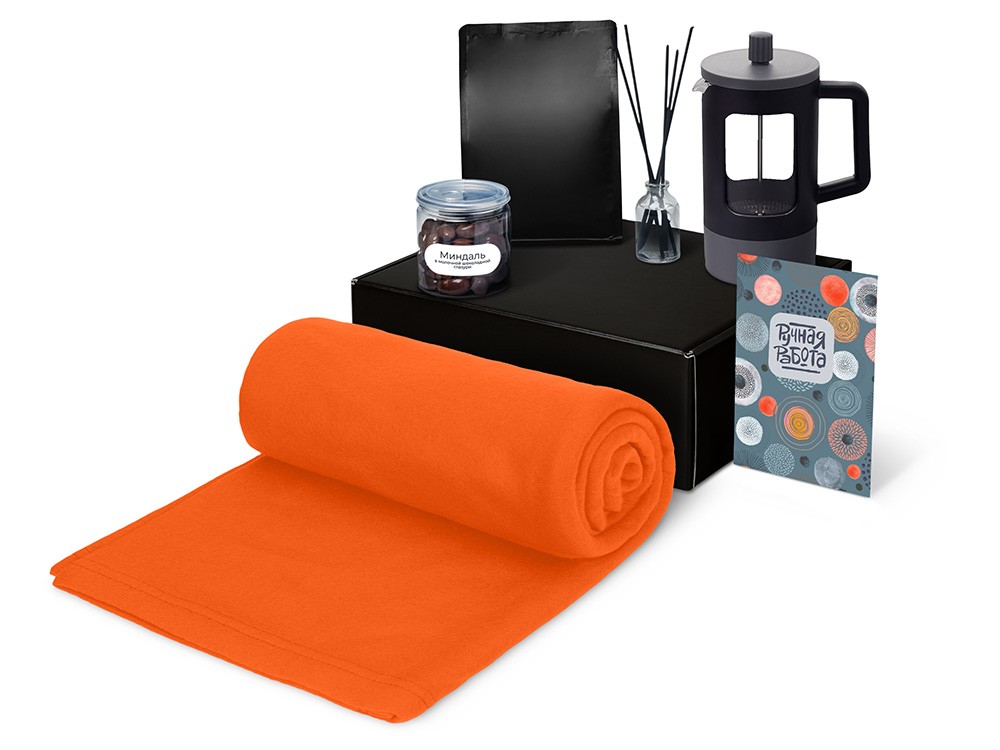 Подарочный набор «Re:y. Vive» с пледом, френч-прессом и кофе (32213)