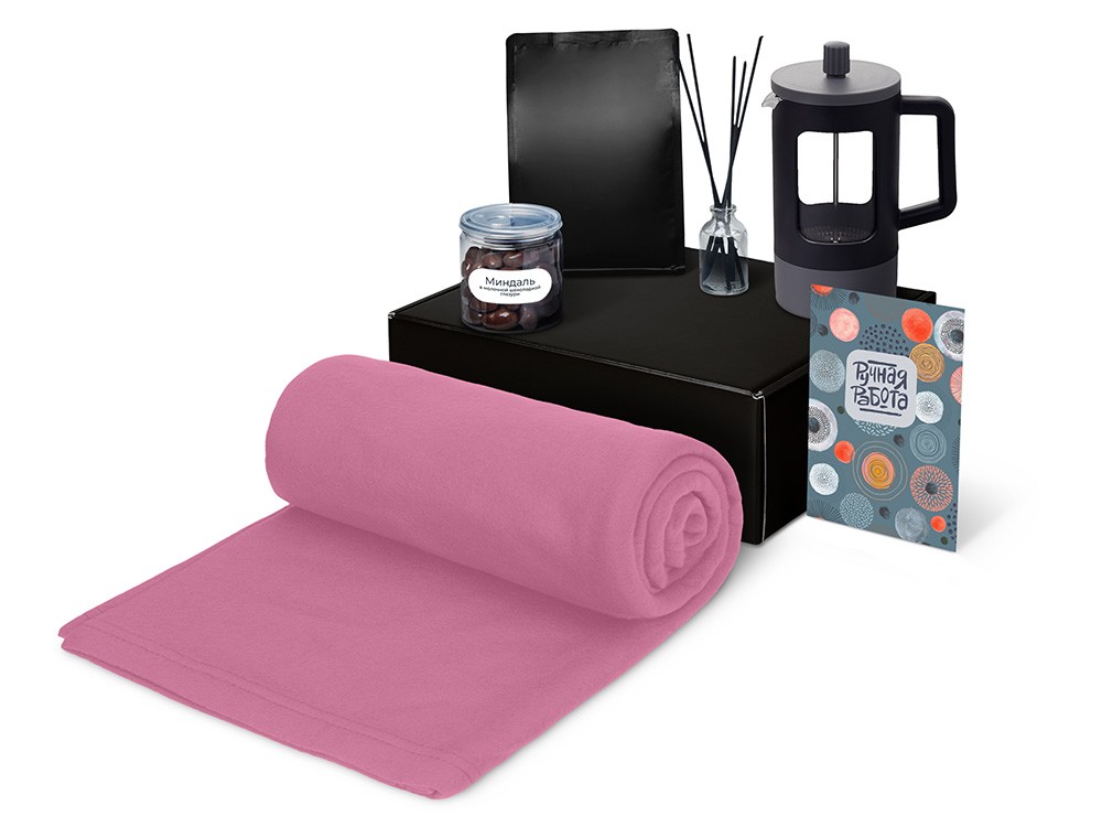 Подарочный набор «Re:y. Vive» с пледом, френч-прессом и кофе (32214)