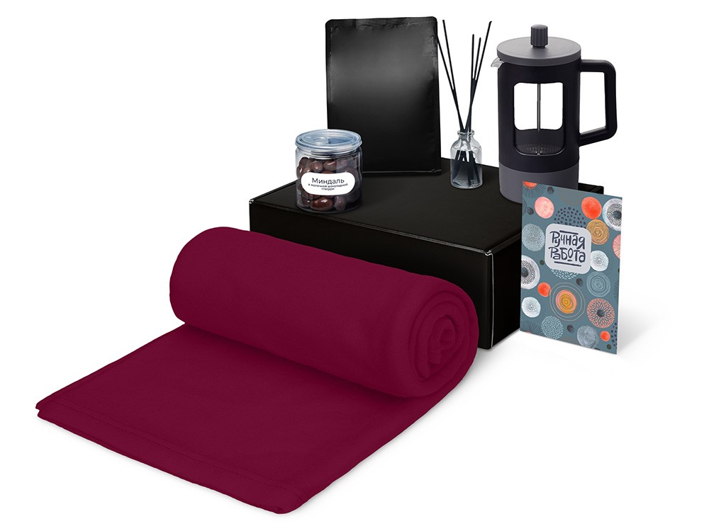 Подарочный набор «Re:y. Vive» с пледом, френч-прессом и кофе (32216)