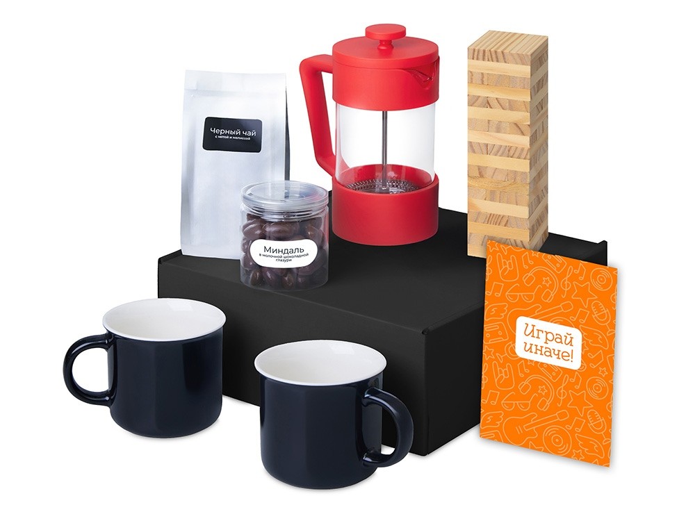 Подарочный набор «Re:y. Together»  с френчпрессом, кружками и дженгой (32229)