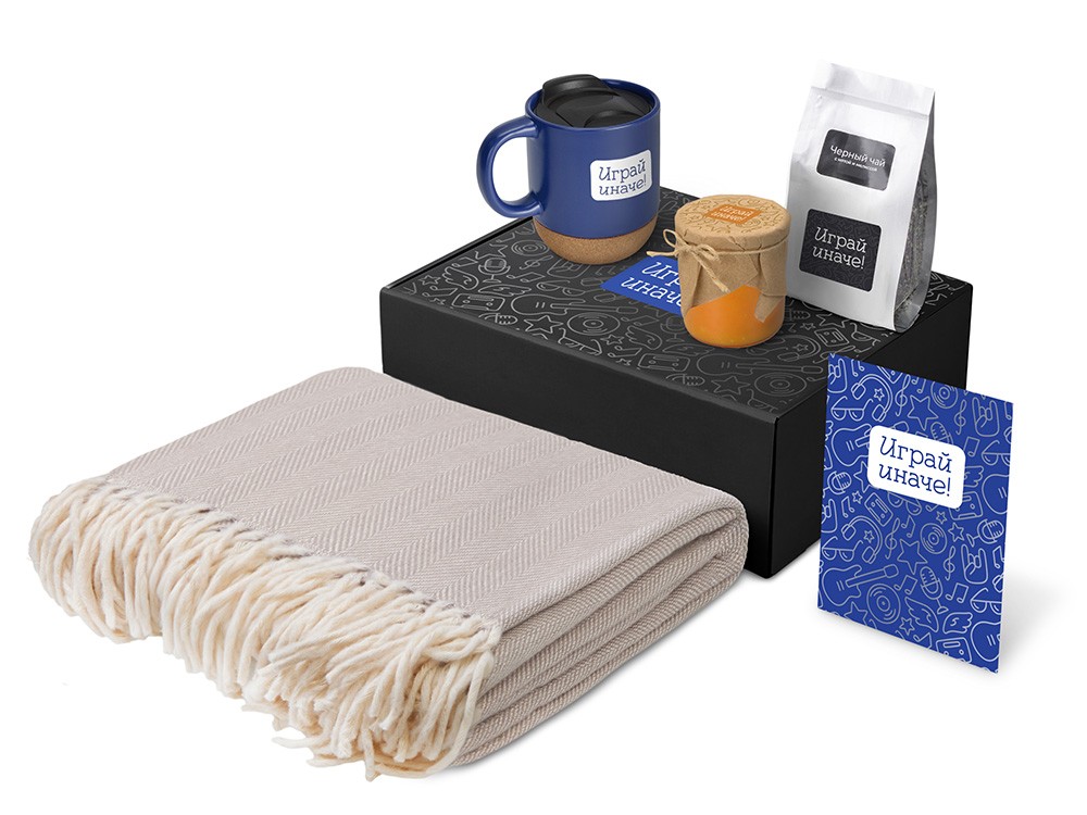 Подарочный набор «Re:y. Nest» с пледом, кружкой и вареньем (32233)