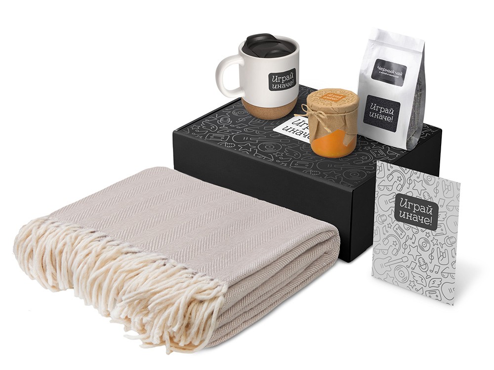 Подарочный набор «Re:y. Nest» с пледом, кружкой и вареньем (32234)