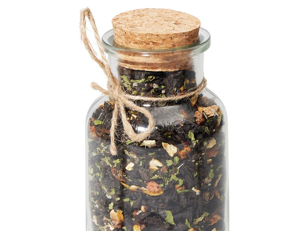 Чай черный с соком ананаса, клубникой, мятой, медом и лимоном, мини (32290)