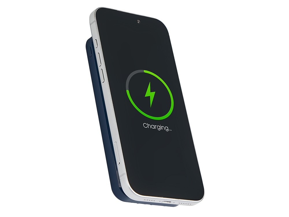 Магнитный беспроводной внешний аккумулятор со встроенными кабелями «Мэни», 10000 мАч (32933)