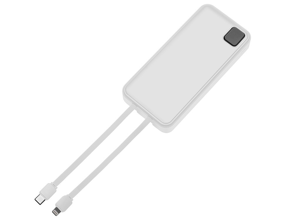 Внешний аккумулятор со встроенными кабелями «Фрэйм Про», быстрая зарядка, 20000мач (32940)