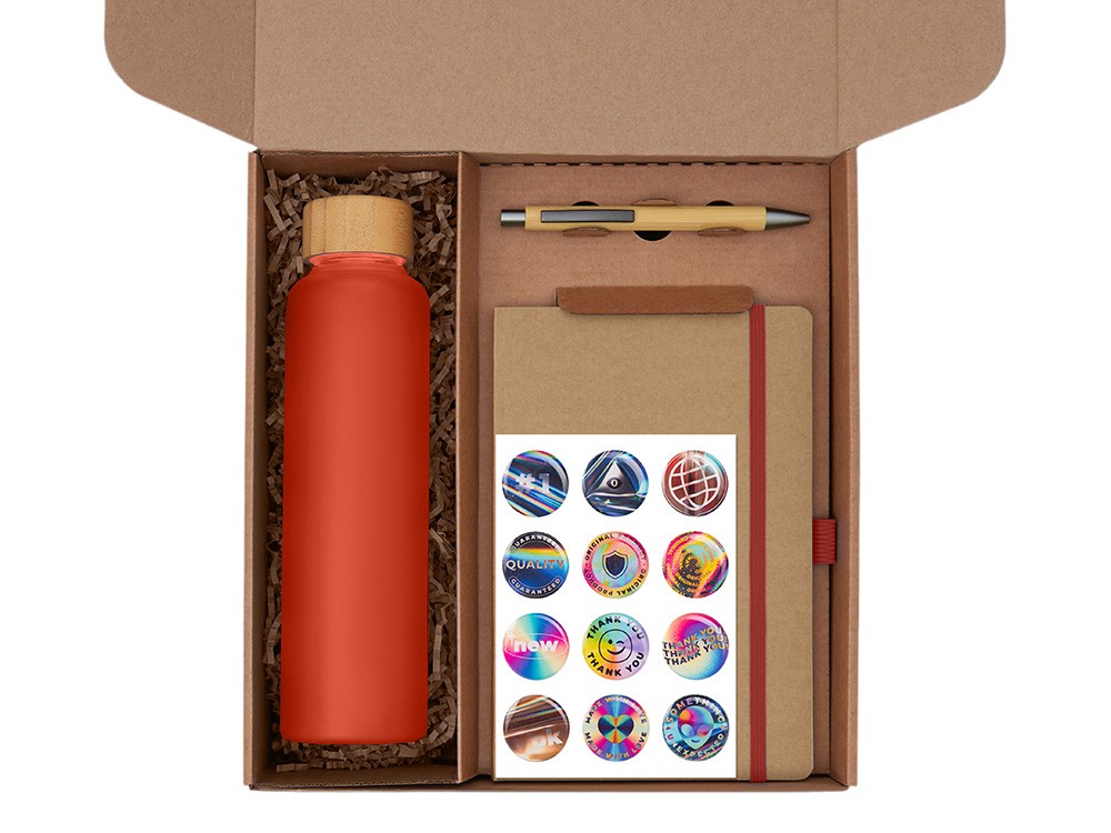 Набор «Wooden» с бутылкой, блокнотом, ручкой и подставкой для телефона  (33268)