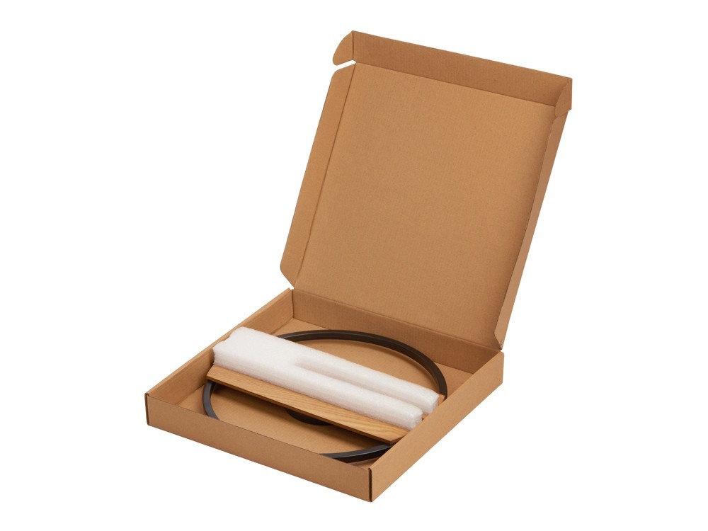 Деревянные часы с металлическим ободом «Time Wheel» (33290)