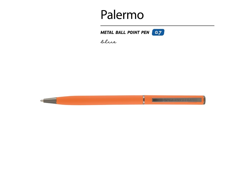 Ручка металлическая шариковая «Palermo», софт-тач (33911)