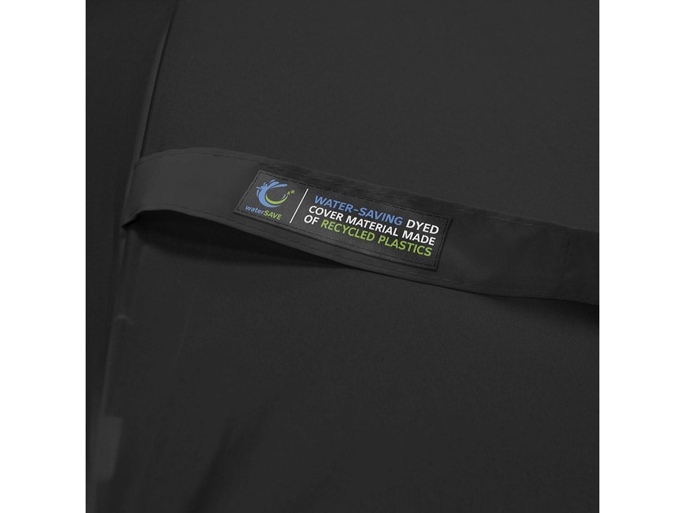 Зонт-трость «Okobrella» с деревянной ручкой и куполом из переработанного пластика (34030)