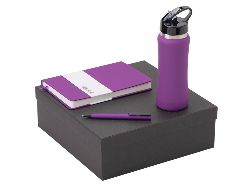 Подарочный набор c блокнотом C2, ручкой и бутылкой (34037)