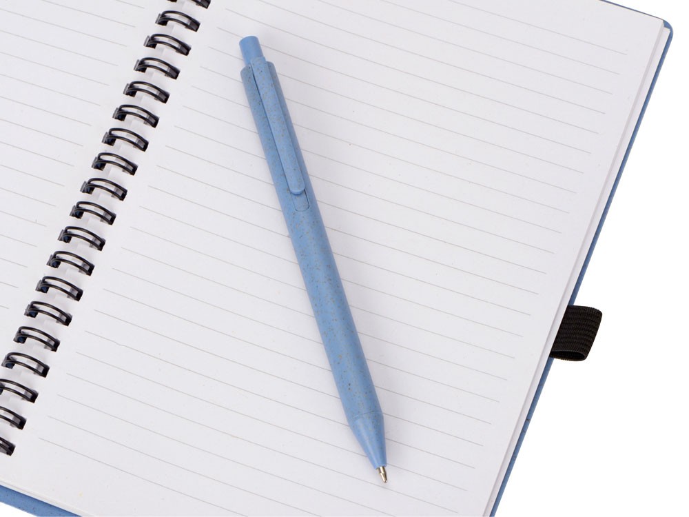 Блокнот А5 «Toledo M» с обложкой из пшеницы и пластика и шариковой ручкой (34561)