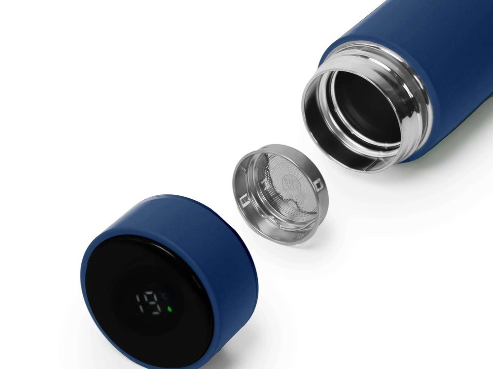 Термос FAMILY MARK LED, индикатор, soft touch (34623)