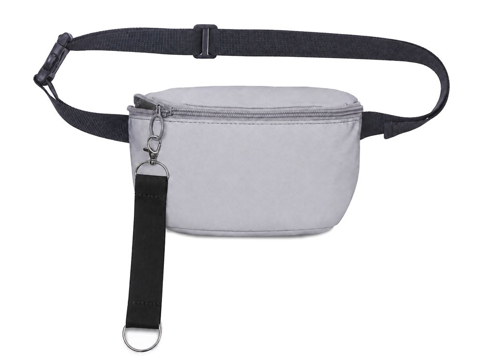 Светоотражающая сумка на пояс «Neo Reflector» с ремувкой под нанесение (36110)