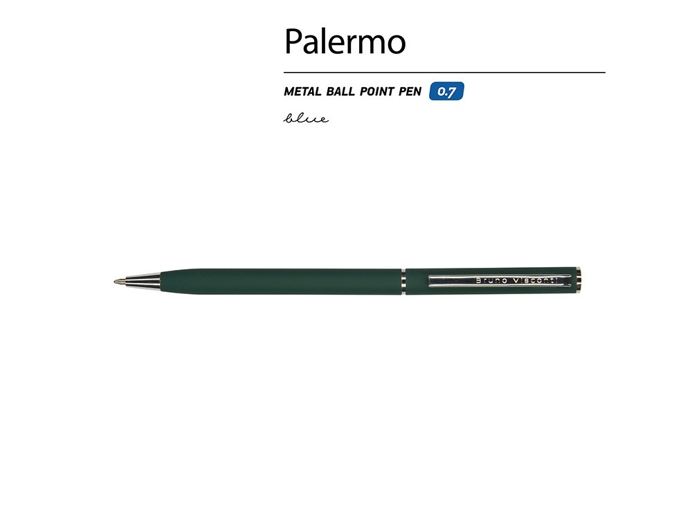 Ручка металлическая шариковая «Palermo», софт-тач (38774)