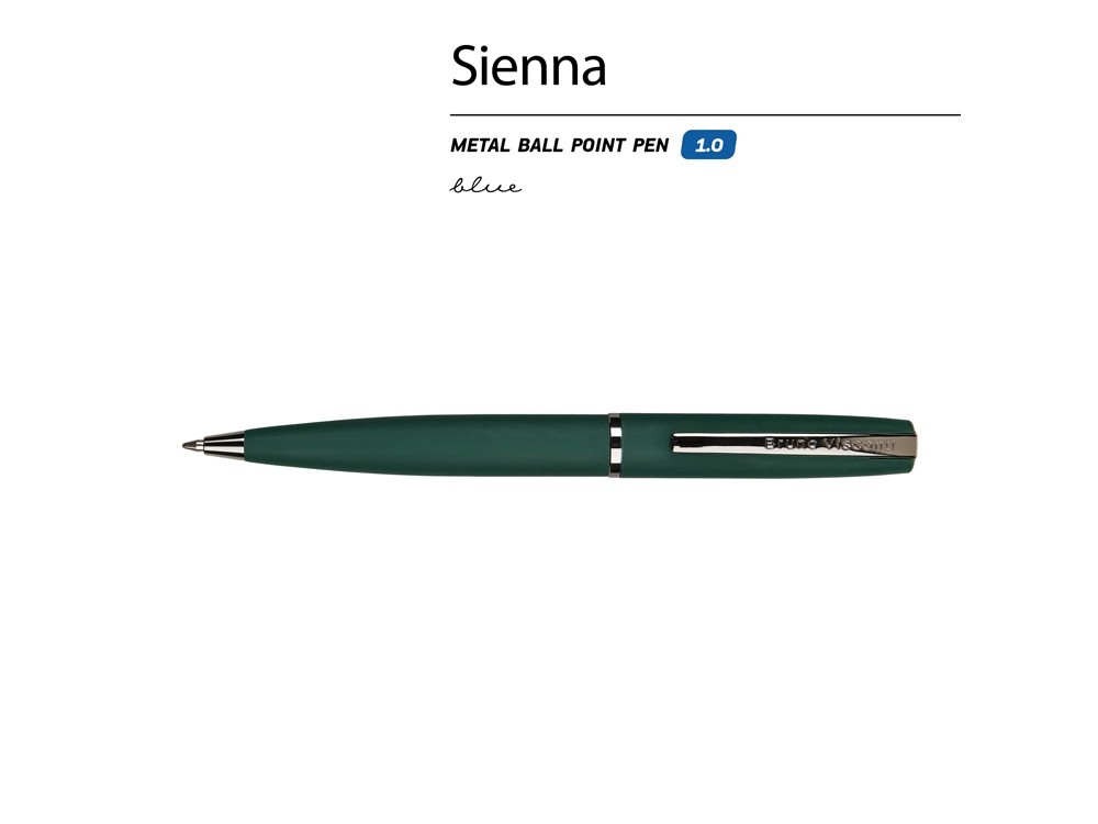 Ручка металлическая шариковая «Sienna», софт-тач (40065)