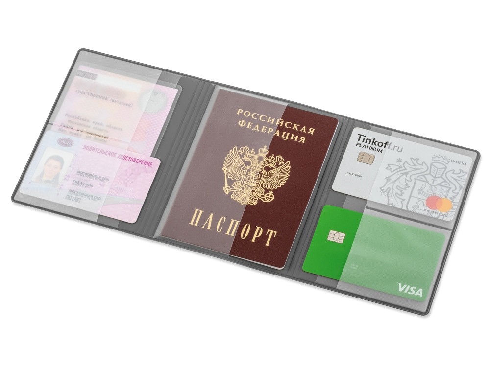 Обложка на магнитах для автодокументов и паспорта «Favor» (41141)