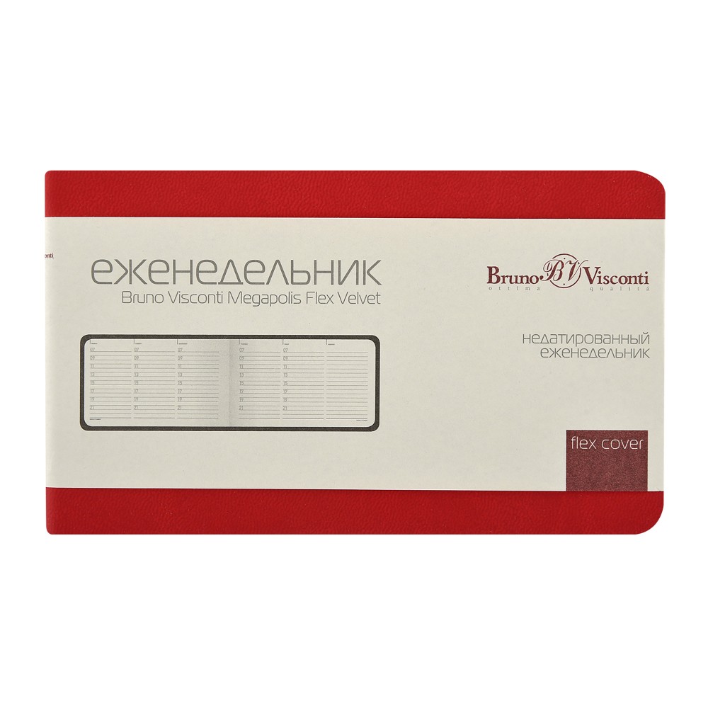 Еженедельник недатированный А6 «Мегаполис Вельвет» (42666)