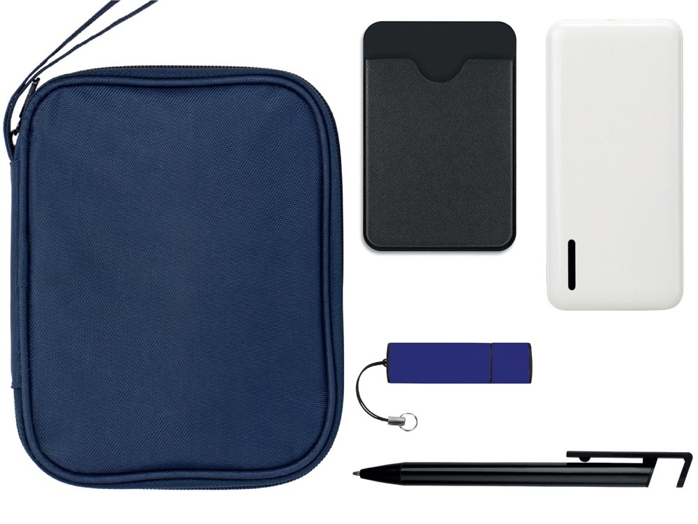 Тревел-набор с флешкой, повербанком и ручкой (15002)