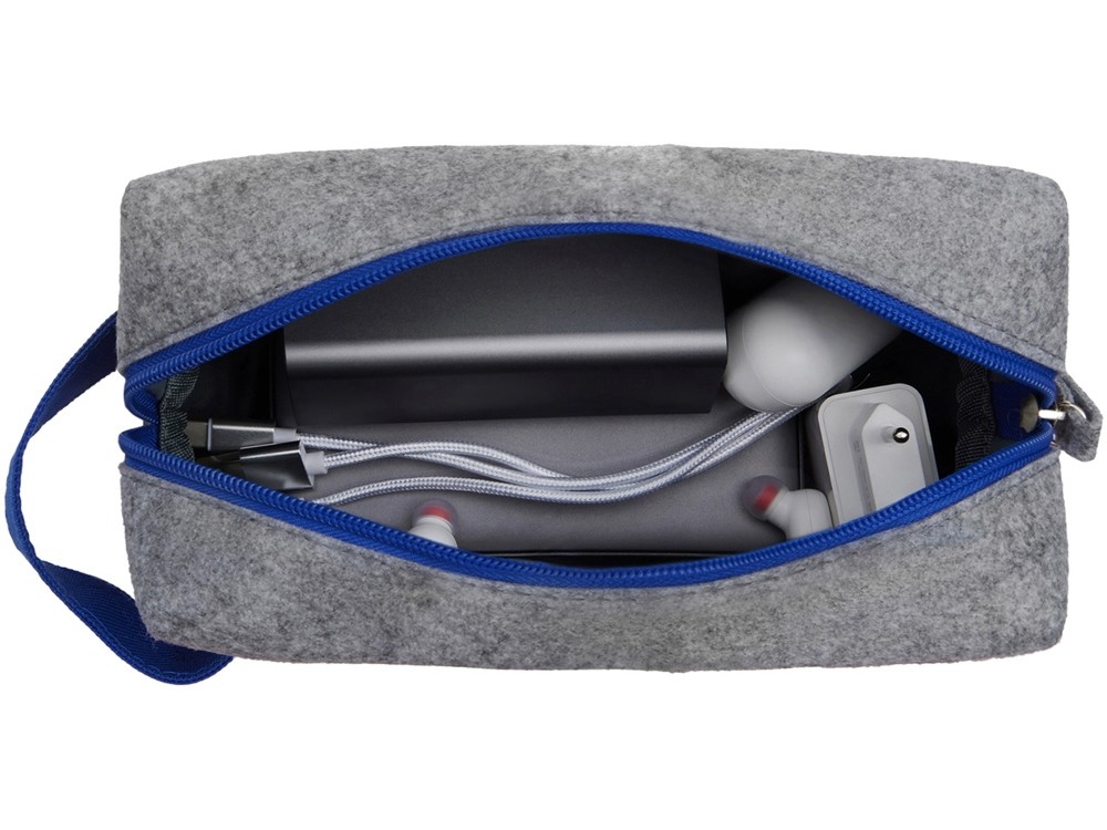 Органайзер для электроники и проводов «Felt» из RPET-фетра с ручкой (20497)