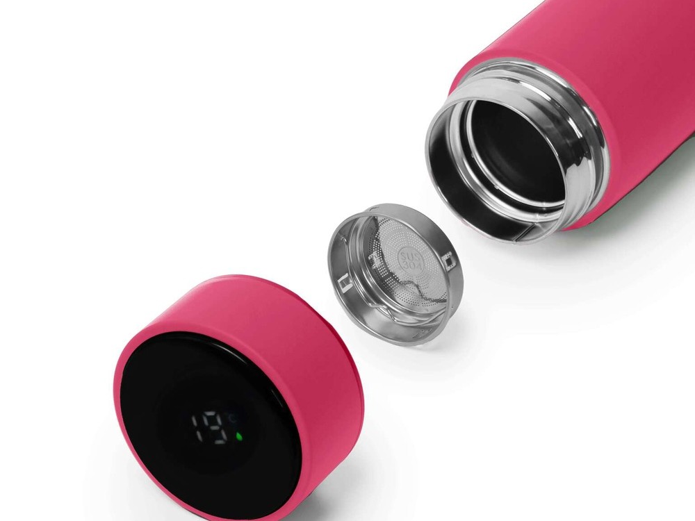 Термос FAMILY MARK LED, индикатор, soft touch (21040)