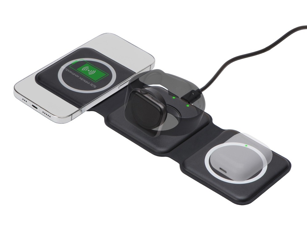 Беспроводное зарядное устройство 3-в-1 «Road», 15 Вт (24242)