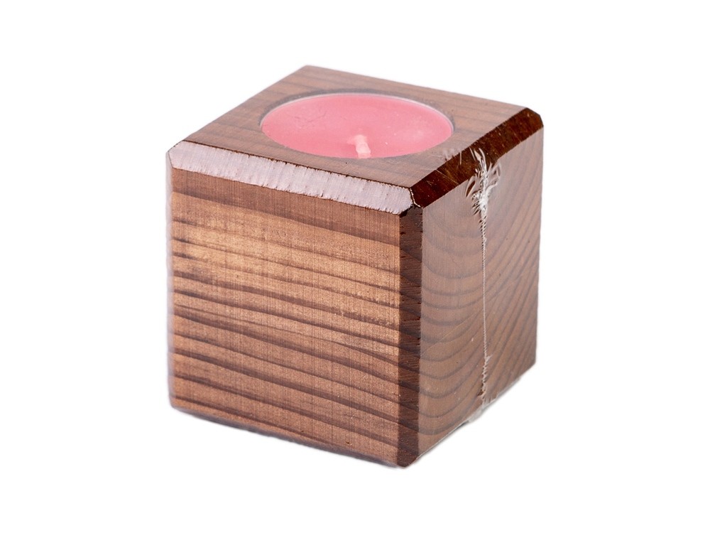 Свеча в декоративном подсвечнике «Вишня» (24535)