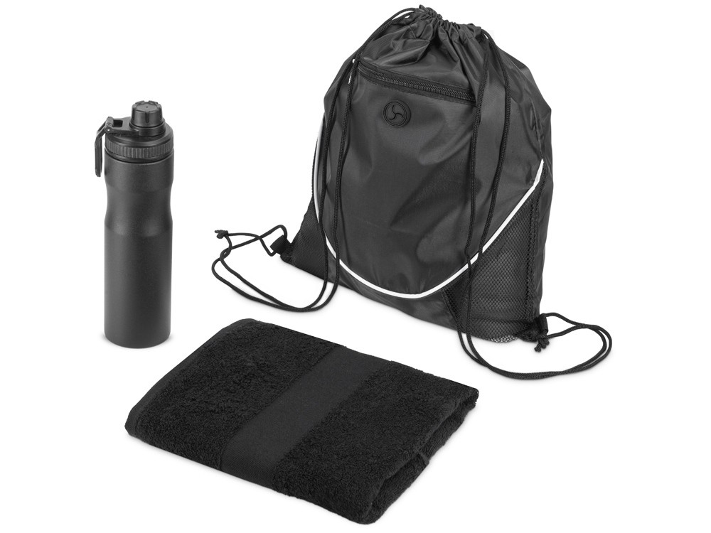 Спортивный набор со стальной бутылкой и полотенцем «Advanced» (25144)