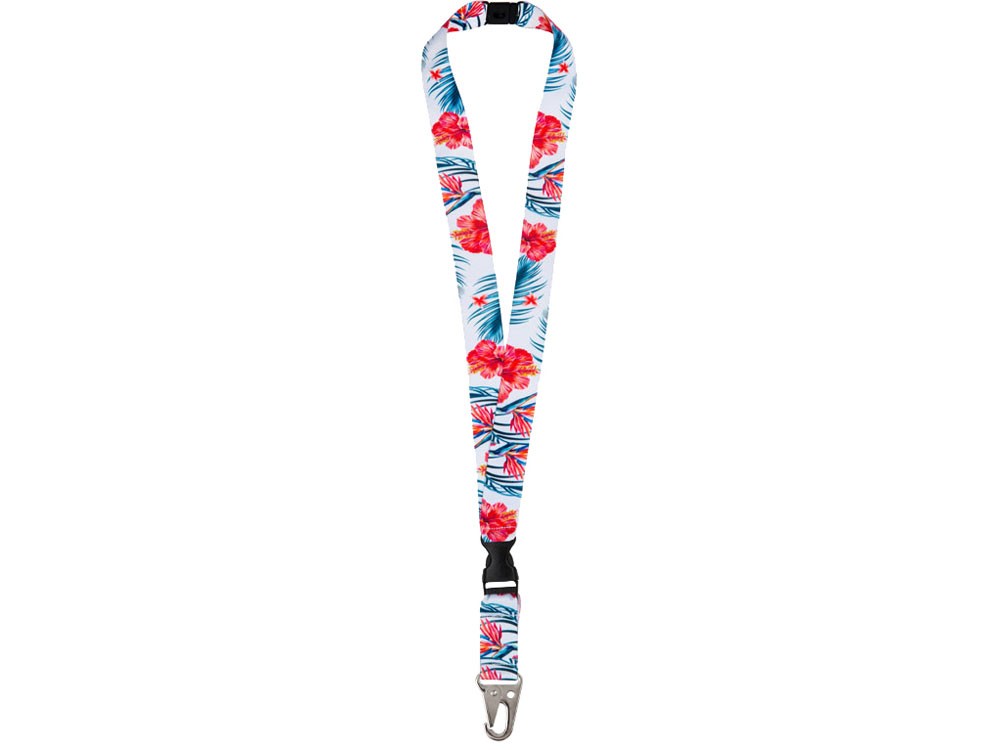 Ланъярд под сублимацию с карабином, межуровневым замком и замком обрыва, 2,5 см (25535)