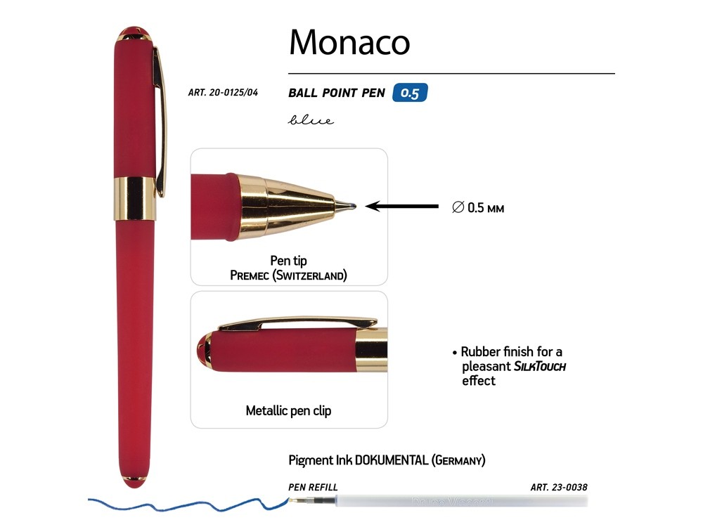 Ручка пластиковая шариковая «Monaco» (26164)