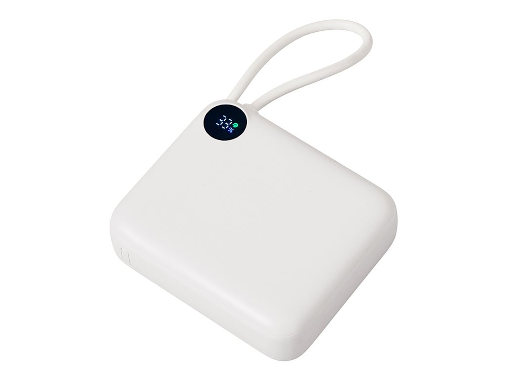 Внешний аккумулятор со встроенным кабелем «Liri», QC/PD, 10000 мАч (26187)