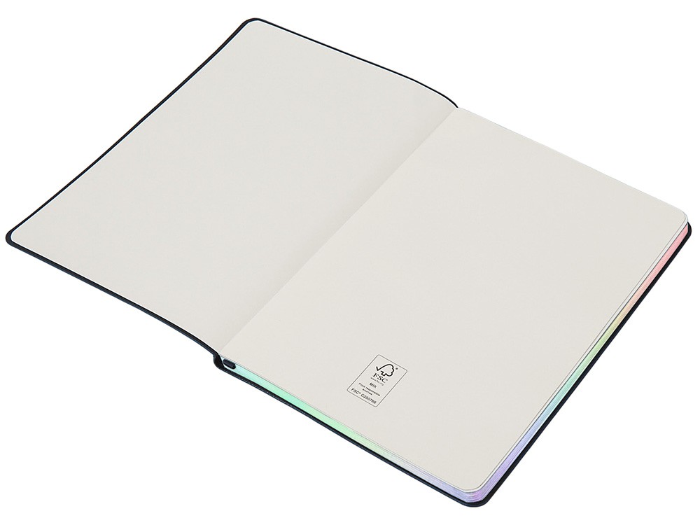 Блокнот А5 в гибкой обложке «Fellini» с голографическим срезом (26443)