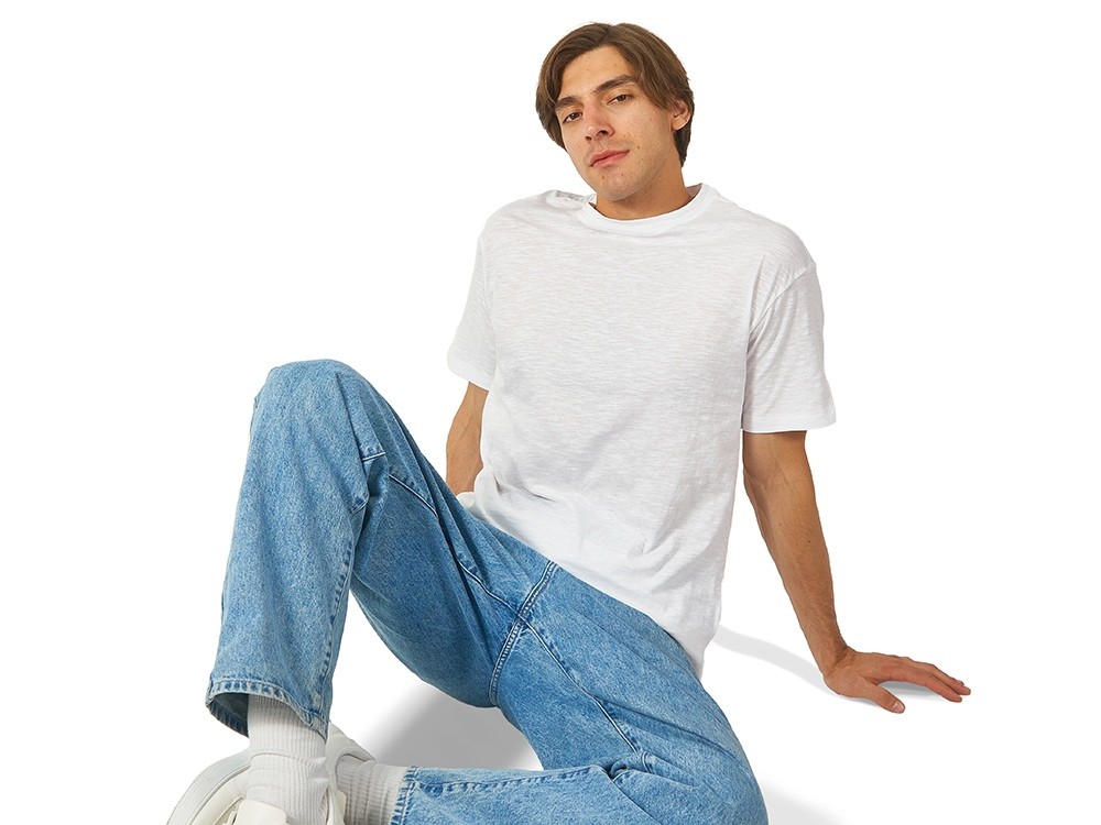 Футболка из текстурного джерси «Portofino», унисекс (27311)