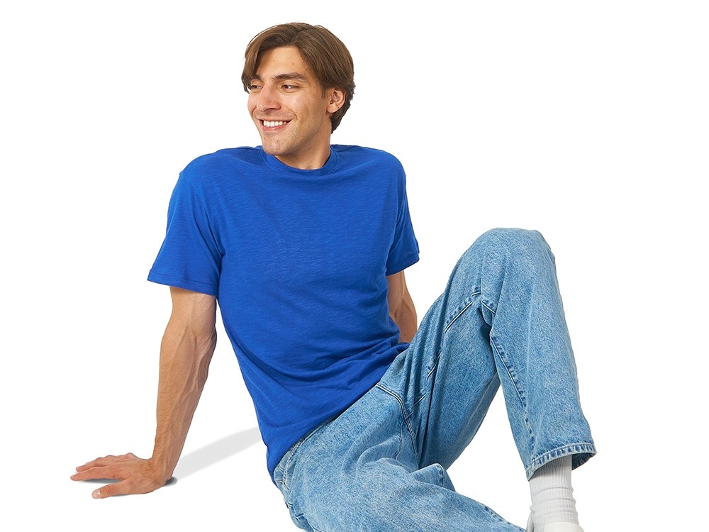 Футболка из текстурного джерси «Portofino», унисекс (27316)