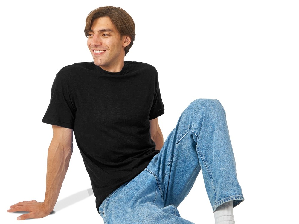 Футболка из текстурного джерси «Portofino», унисекс (27321)